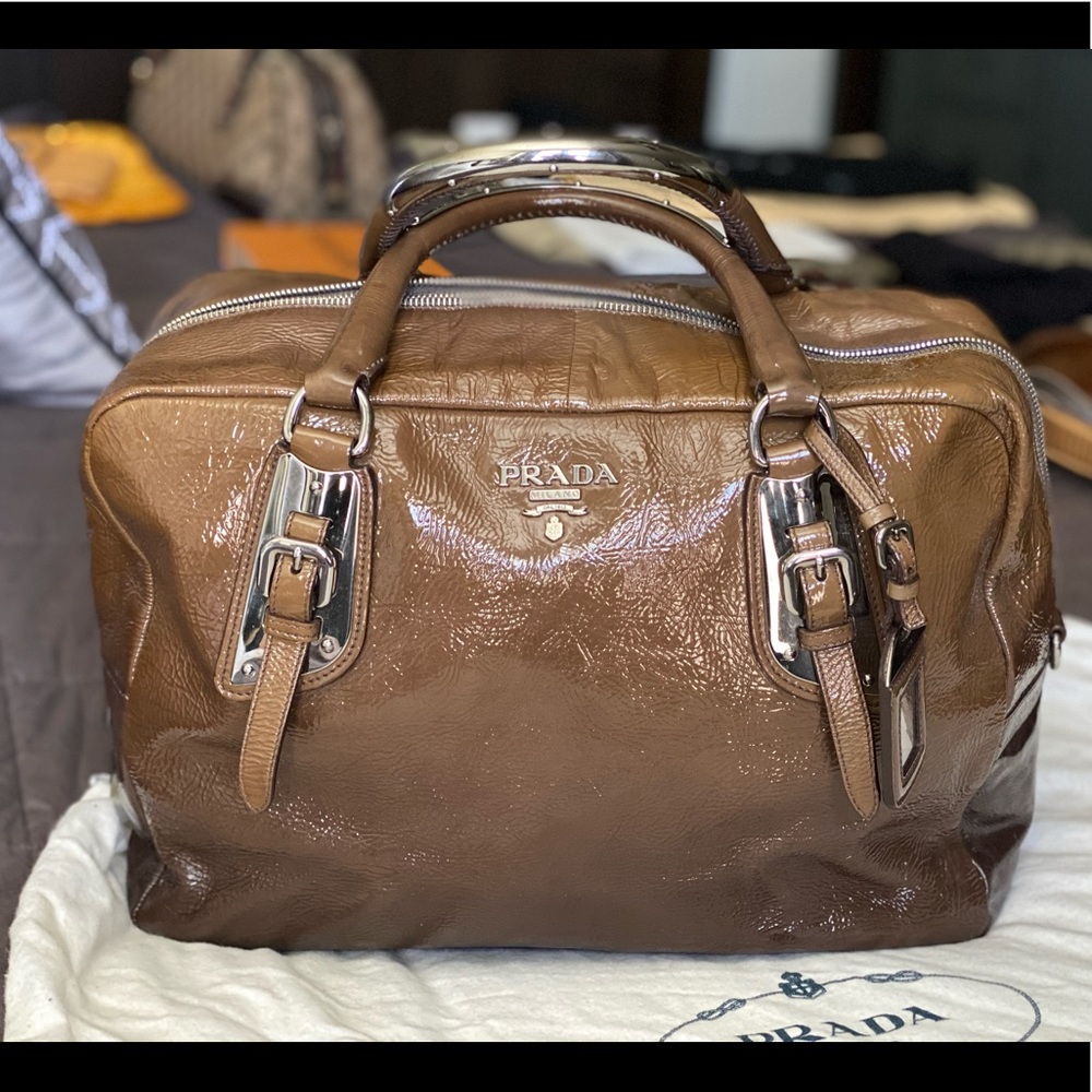 Authentic Prada Patent Leather Ombre Sfumato Bag